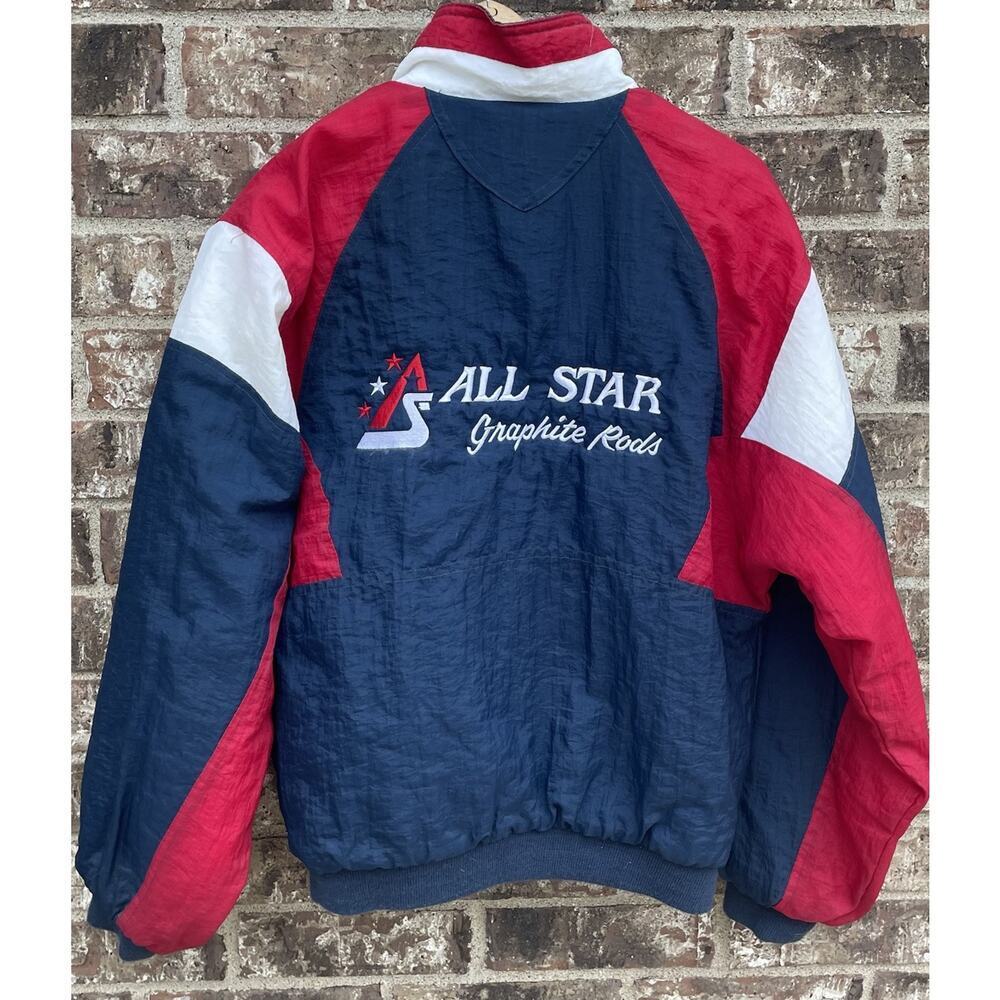 Vintage 90s fishing Jacket SM jacket‎ Swingster Reels rods USA print puffy ski - Picture 6 of 9